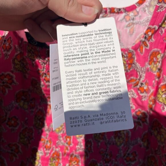 J Crew Collection Puff-sleeve Squareneck Top in Ratti® Pink Blooms Print NWT - Picture 9 of 11